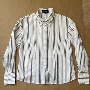 White shirt with Blue pinstripes - size 6